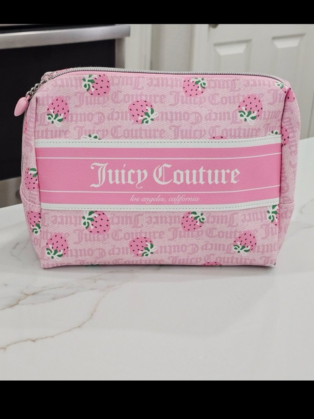 JUICY COUTURE BERRY SWEET PINK STRAWBERRY COSMETIC BAG